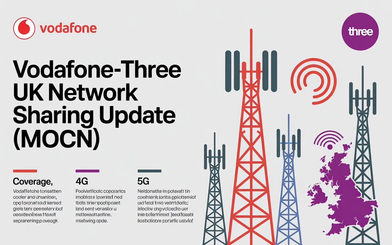 Vodafone–Three UK network sharing update (MOCN) — what it means for coverage, 4G and 5G
