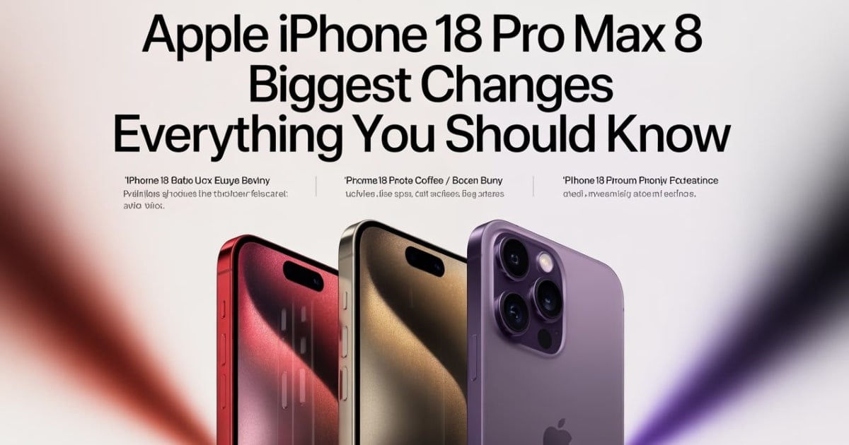 Apple iPhone 18 Pro Max 8 Biggest Changes
